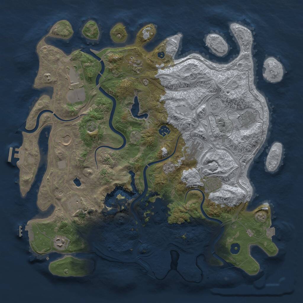 Rust Map: Procedural Map, Size: 4250, Seed: 482695, 17 Monuments