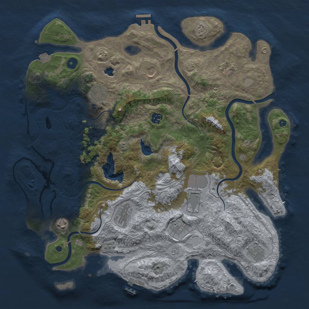Rust Map: Procedural Map, Size: 4250, Seed: 5803401, 16 Monuments