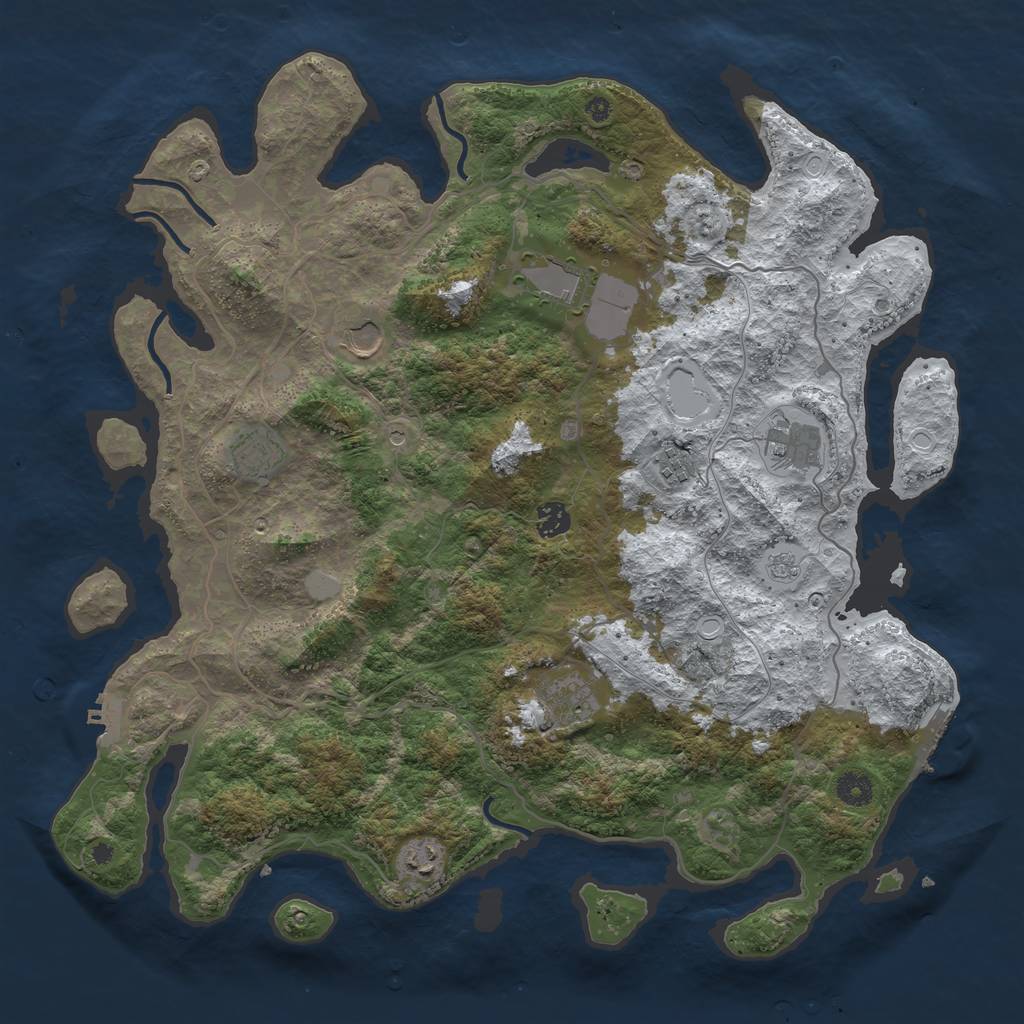 Rust Map: Procedural Map, Size: 4250, Seed: 4712696, 17 Monuments