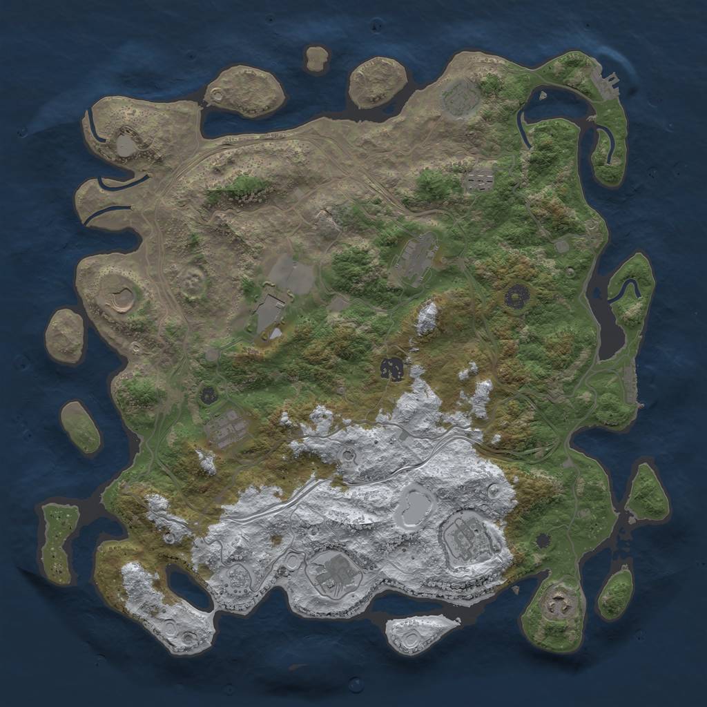 Rust Map: Procedural Map, Size: 4250, Seed: 302029, 19 Monuments