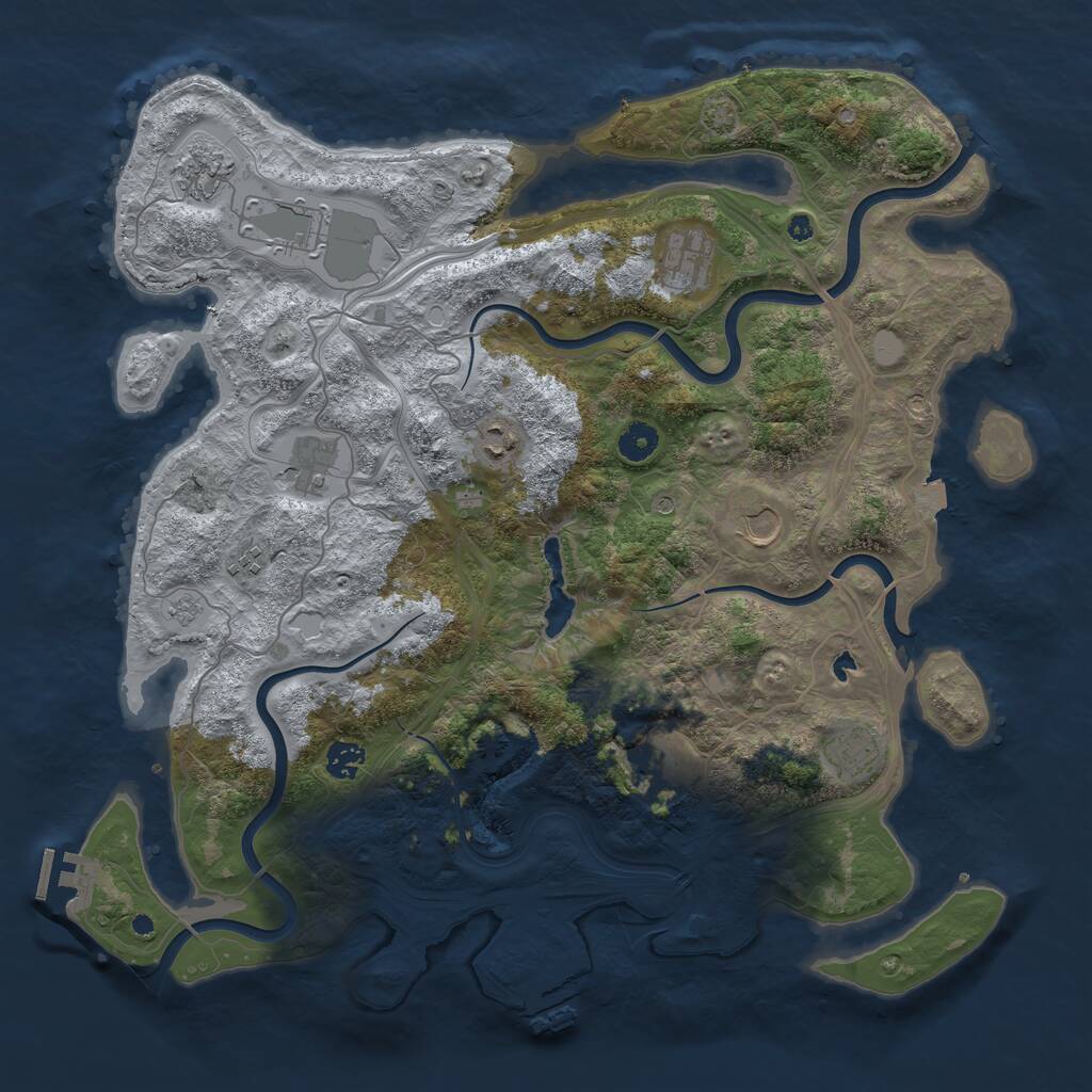 Rust Map: Procedural Map, Size: 4250, Seed: 5315417, 16 Monuments