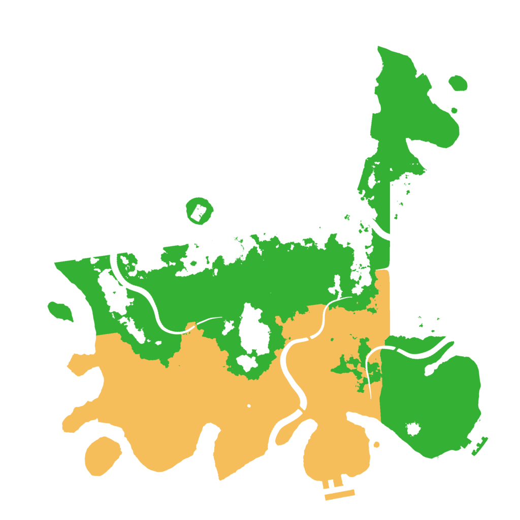 Biome Rust Map: Procedural Map, Size: 3500, Seed: 12299