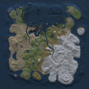 Thumbnail Rust Map: Procedural Map, Size: 4000, Seed: 45723, 15 Monuments