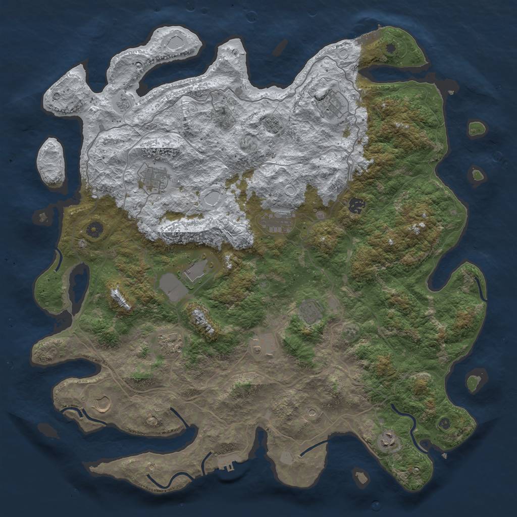 Rust Map: Procedural Map, Size: 4750, Seed: 22, 20 Monuments