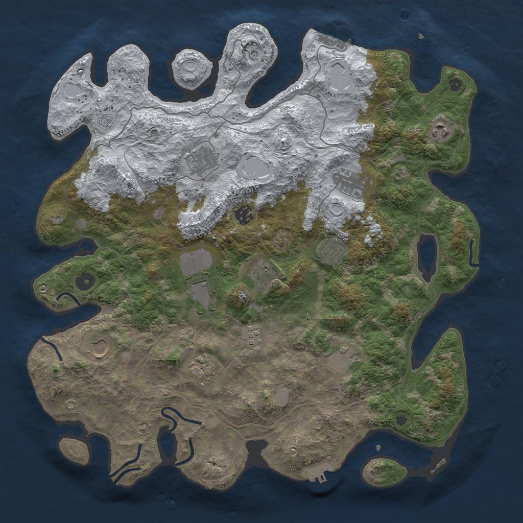 Rust Map: Procedural Map, Size: 4250, Seed: 1700274748, 20 Monuments