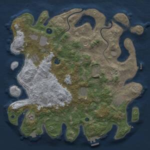 Thumbnail Rust Map: Procedural Map, Size: 3950, Seed: 2134111527, 16 Monuments