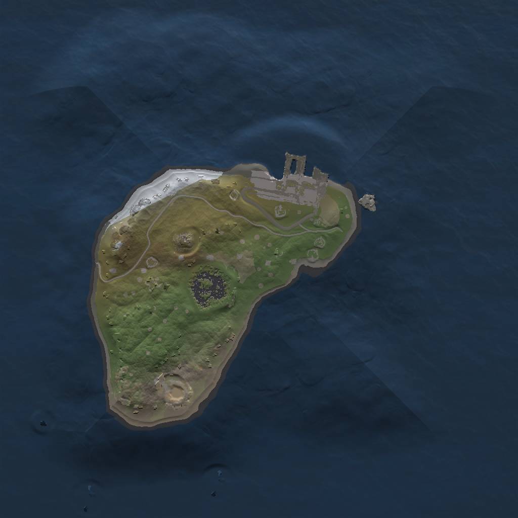 Rust Map: Procedural Map, Size: 1500, Seed: 488520, 5 Monuments