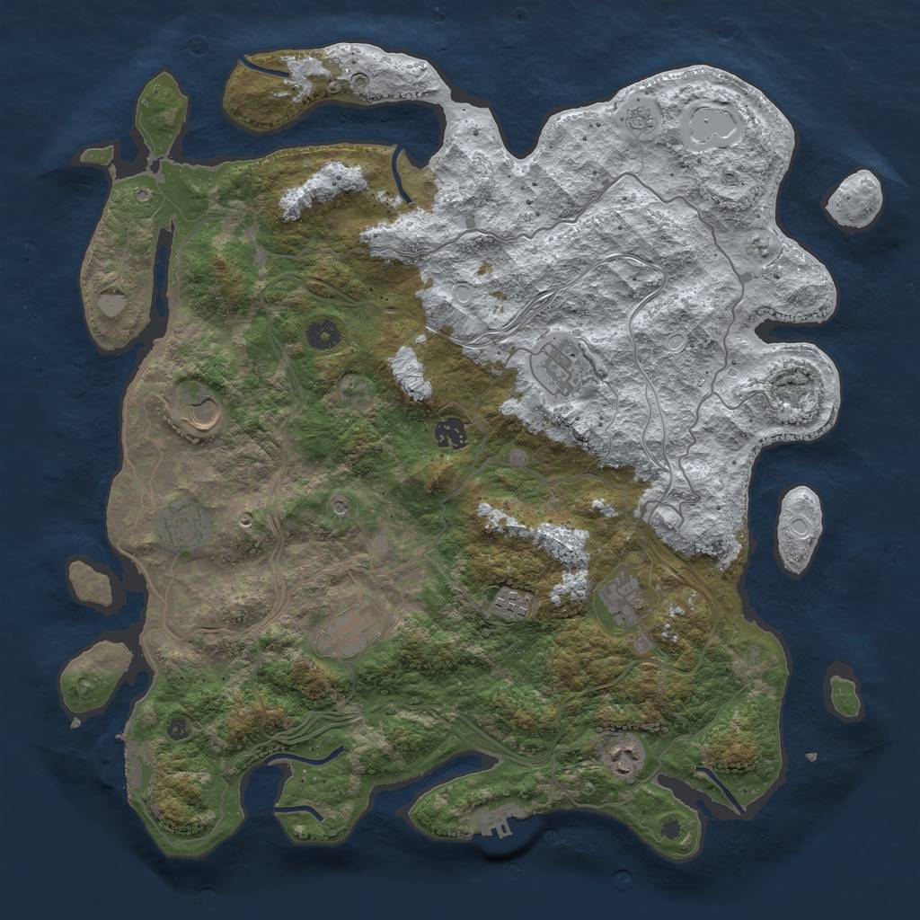 Rust Map: Procedural Map, Size: 4250, Seed: 137281923, 17 Monuments
