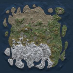 Thumbnail Rust Map: Procedural Map, Size: 4500, Seed: 195, 20 Monuments