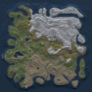 Thumbnail Rust Map: Procedural Map, Size: 4500, Seed: 39, 16 Monuments