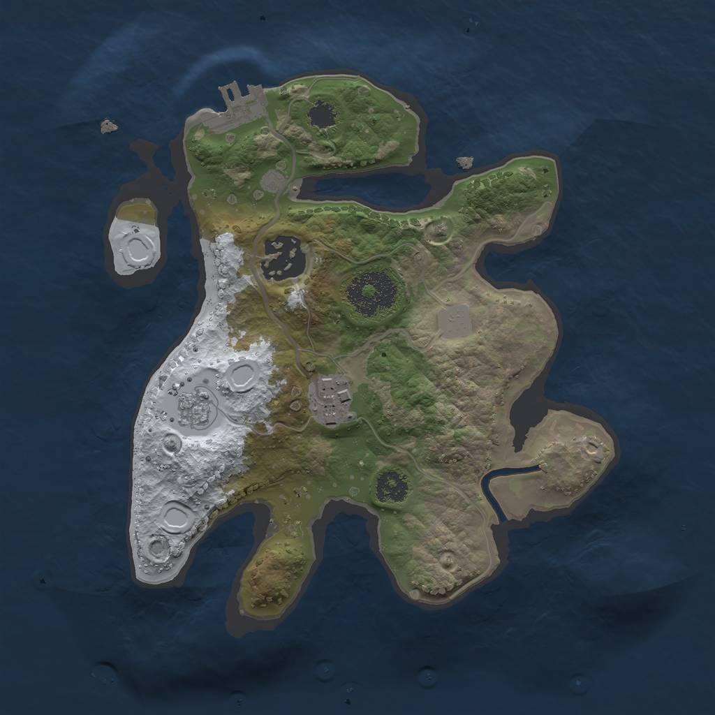 Rust Map: Procedural Map, Size: 2300, Seed: 31, 9 Monuments