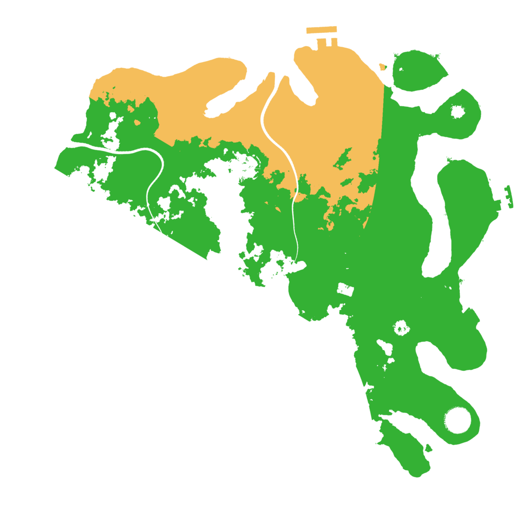 Biome Rust Map: Procedural Map, Size: 3500, Seed: 345217