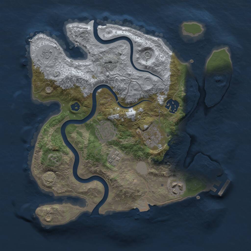 Rust Map: Procedural Map, Size: 2800, Seed: 11, 10 Monuments
