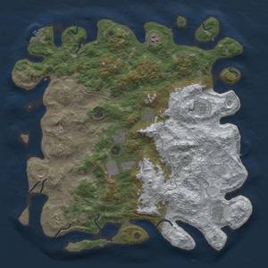 Thumbnail Rust Map: Procedural Map, Size: 4500, Seed: 1016251907, 19 Monuments