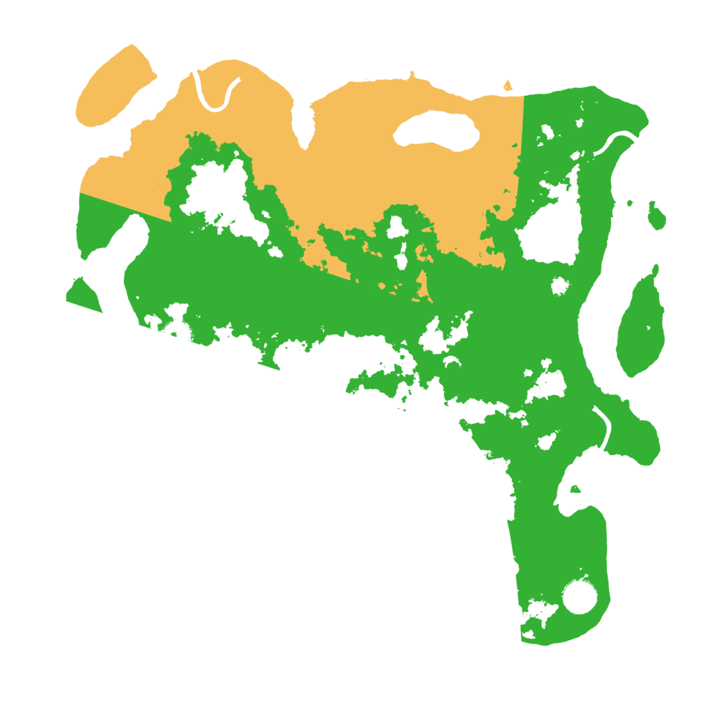 Biome Rust Map: Procedural Map, Size: 3700, Seed: 14091