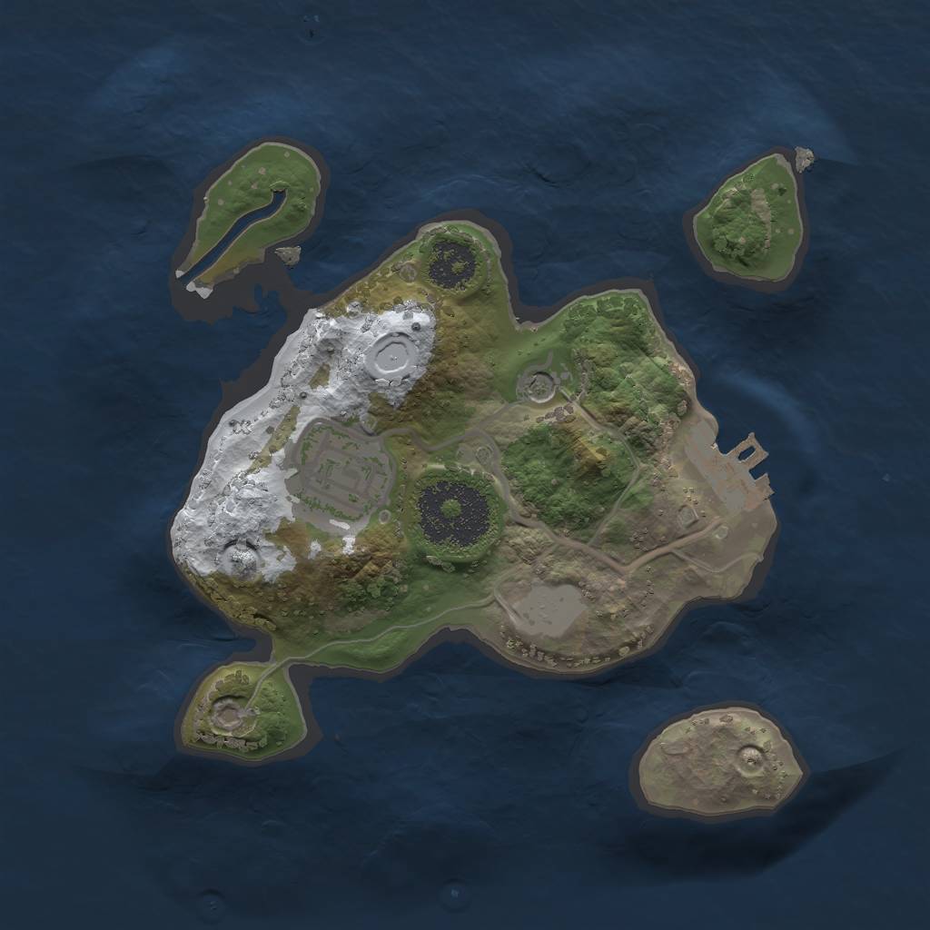 Rust Map: Procedural Map, Size: 2000, Seed: 1593005496, 8 Monuments