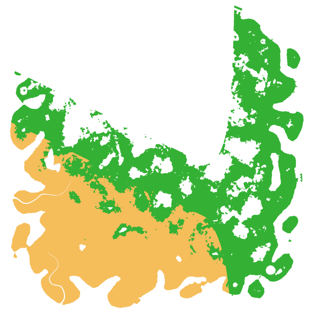 Biome Rust Map: Procedural Map, Size: 6000, Seed: 68397