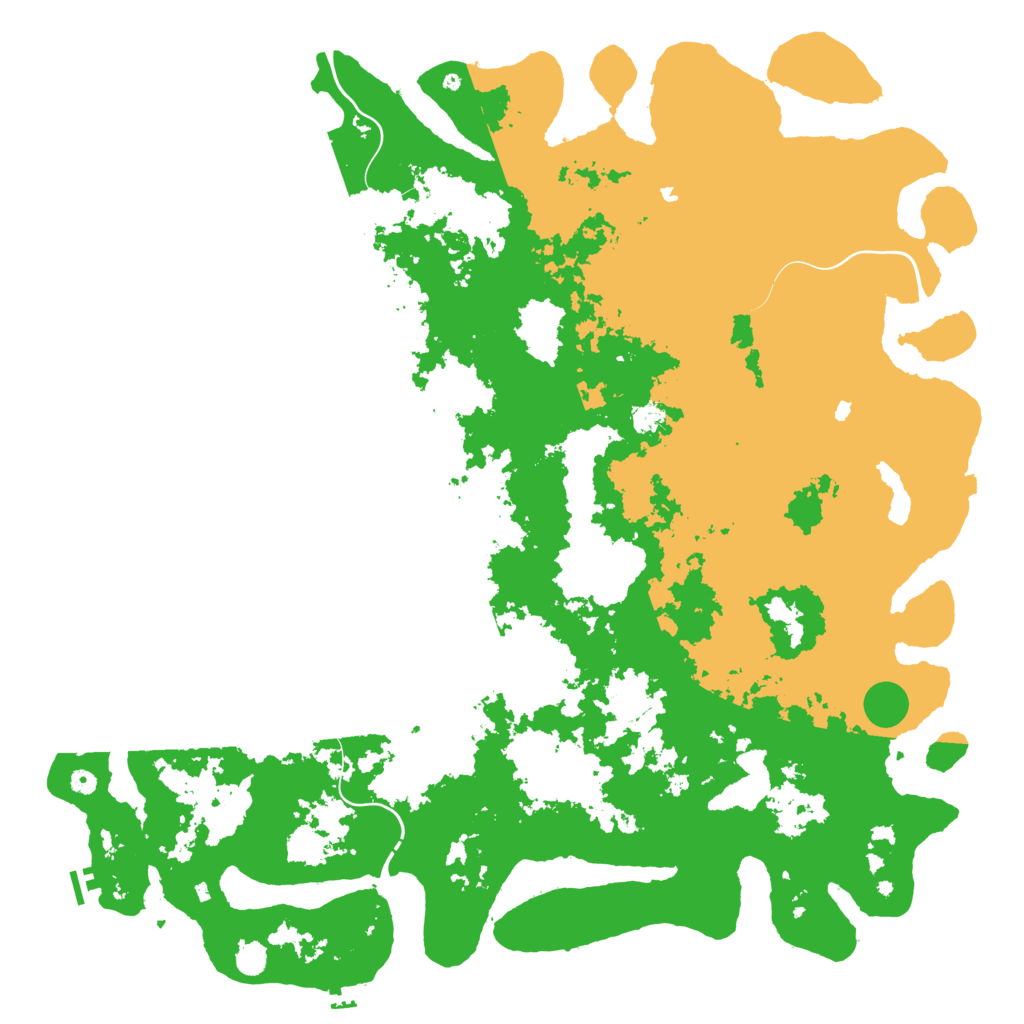 Biome Rust Map: Procedural Map, Size: 6000, Seed: 302103