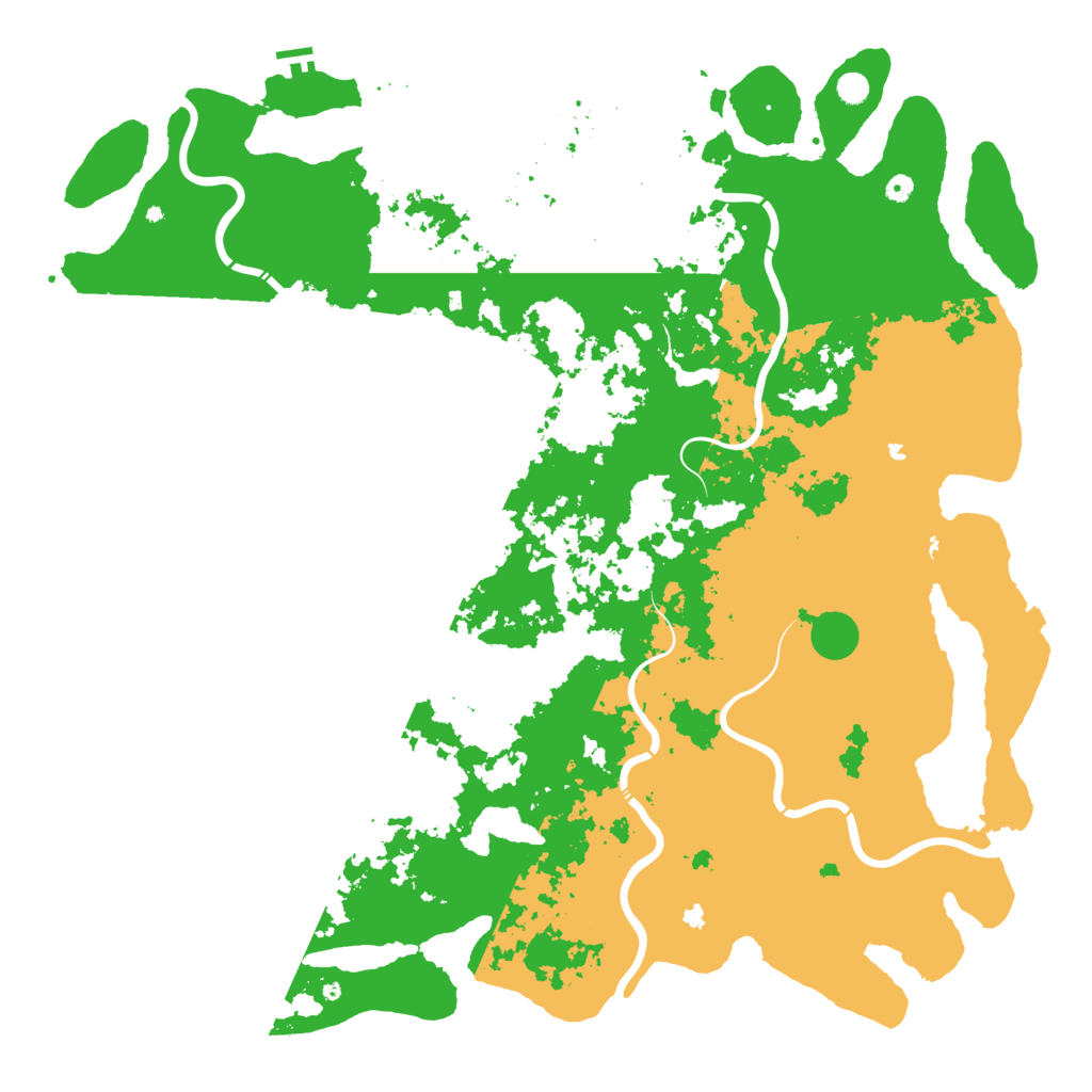 Biome Rust Map: Procedural Map, Size: 6000, Seed: 663484