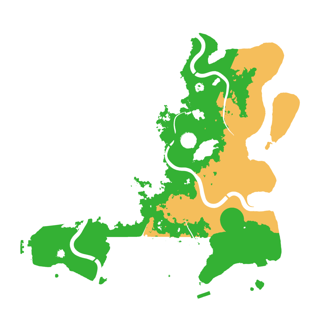 Biome Rust Map: Procedural Map, Size: 3500, Seed: 281559