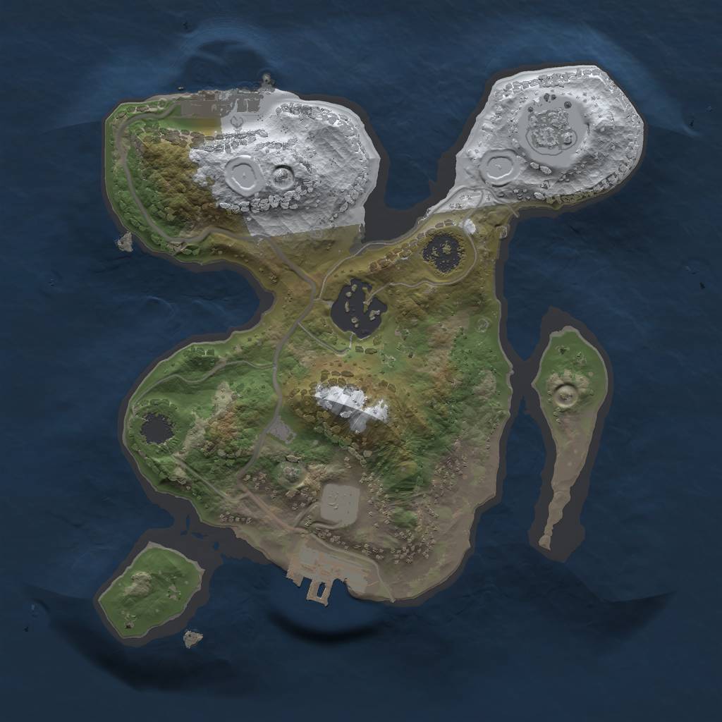Rust Map: Procedural Map, Size: 2000, Seed: 58, 9 Monuments