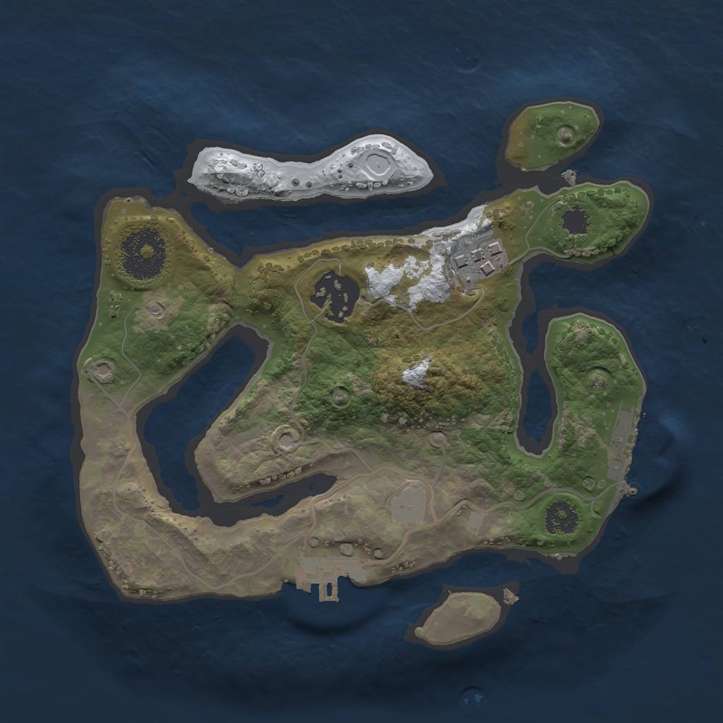 Rust Map: Procedural Map, Size: 2250, Seed: 150, 9 Monuments