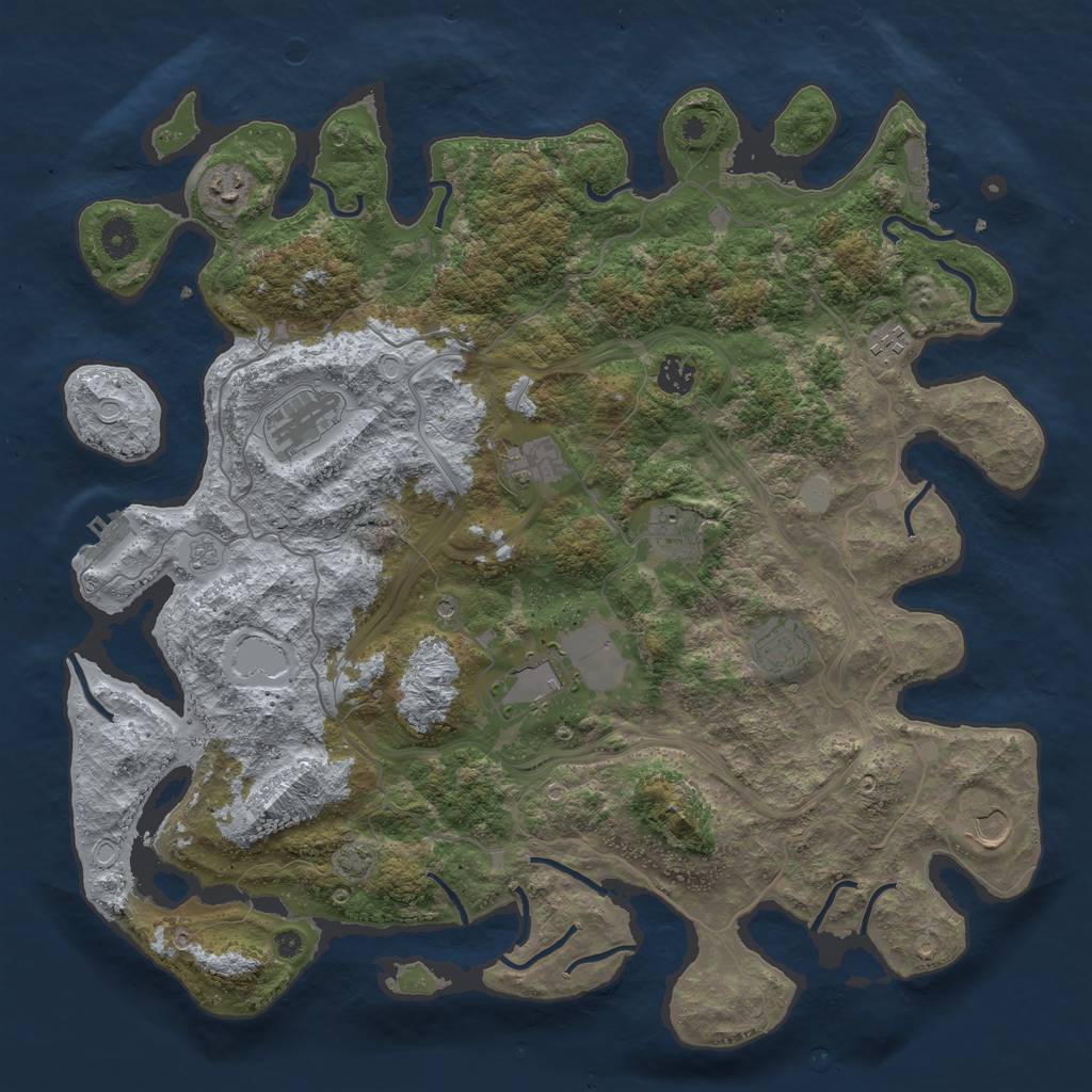 Rust Map: Procedural Map, Size: 4250, Seed: 200399, 17 Monuments