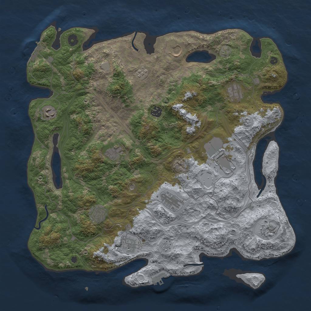 Rust Map: Procedural Map, Size: 4250, Seed: 111, 20 Monuments