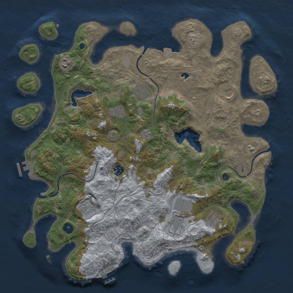 Rust Map: Procedural Map, Size: 4250, Seed: 22932, 15 Monuments