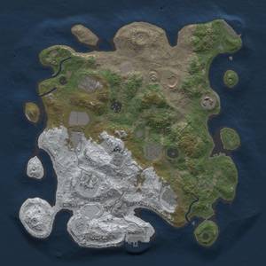 Thumbnail Rust Map: Procedural Map, Size: 3500, Seed: 254254254, 18 Monuments