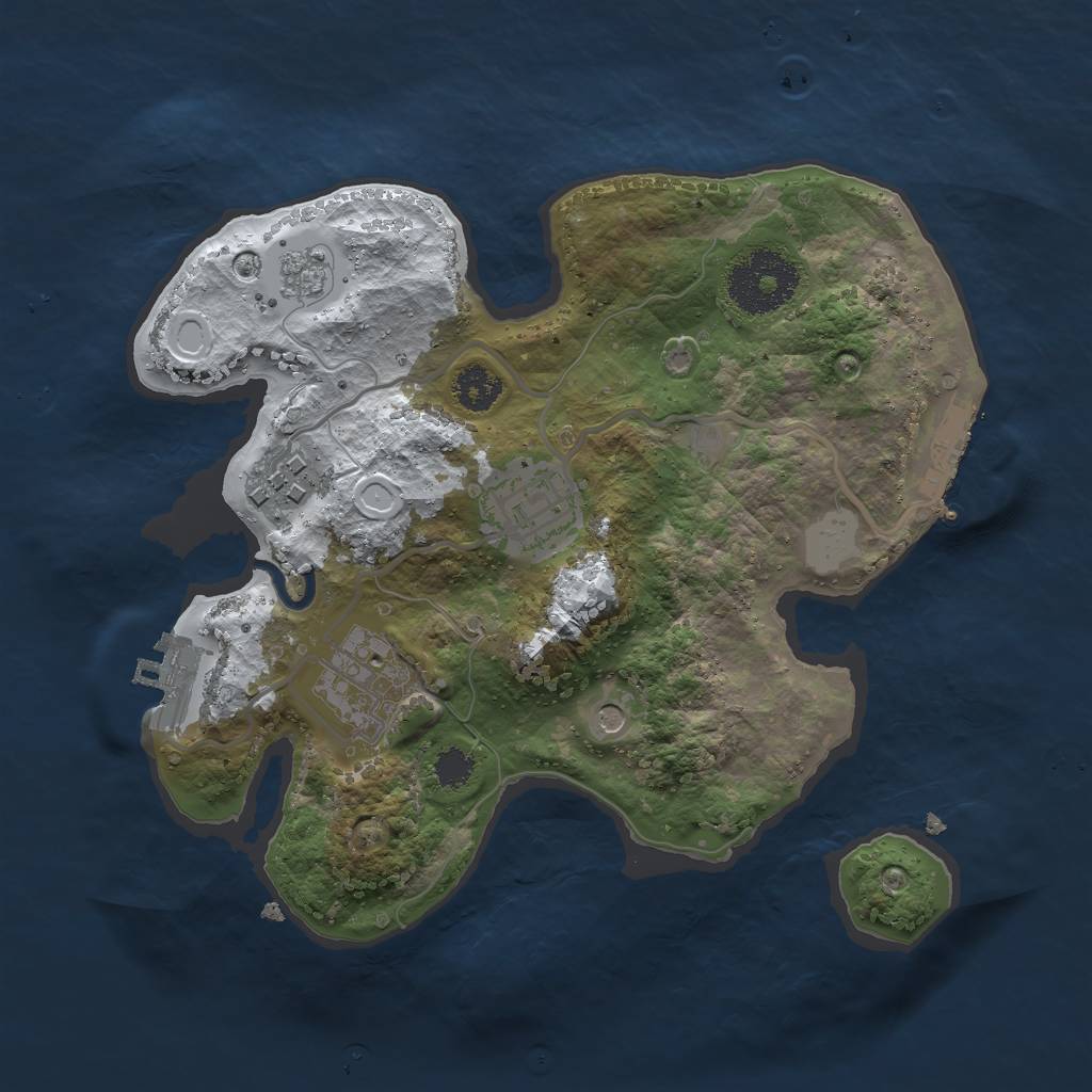 Rust Map: Procedural Map, Size: 2500, Seed: 8, 12 Monuments