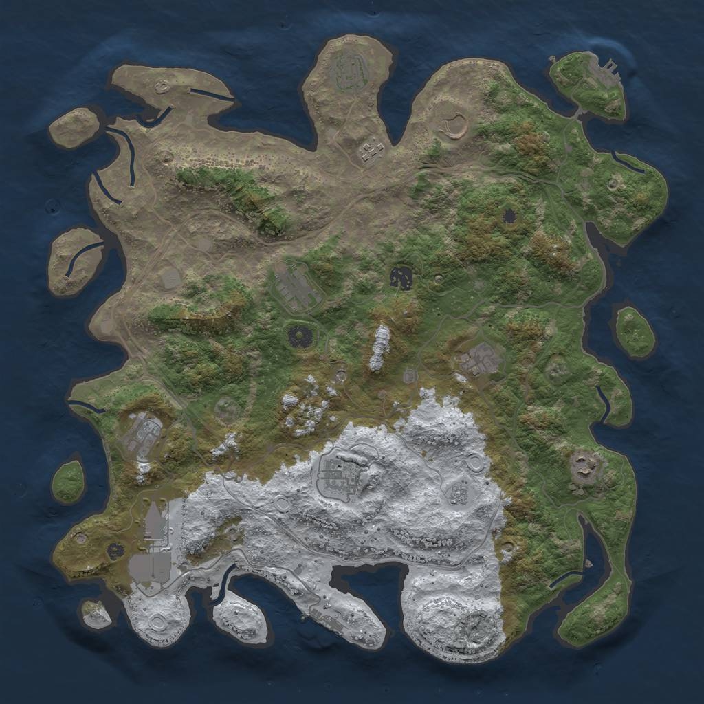 Rust Map: Procedural Map, Size: 4300, Seed: 30, 19 Monuments