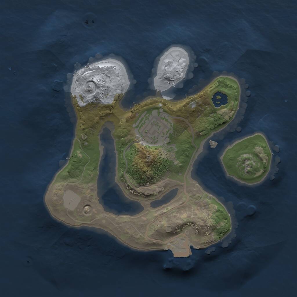 Rust Map: Procedural Map, Size: 1900, Seed: 191963, 2 Monuments
