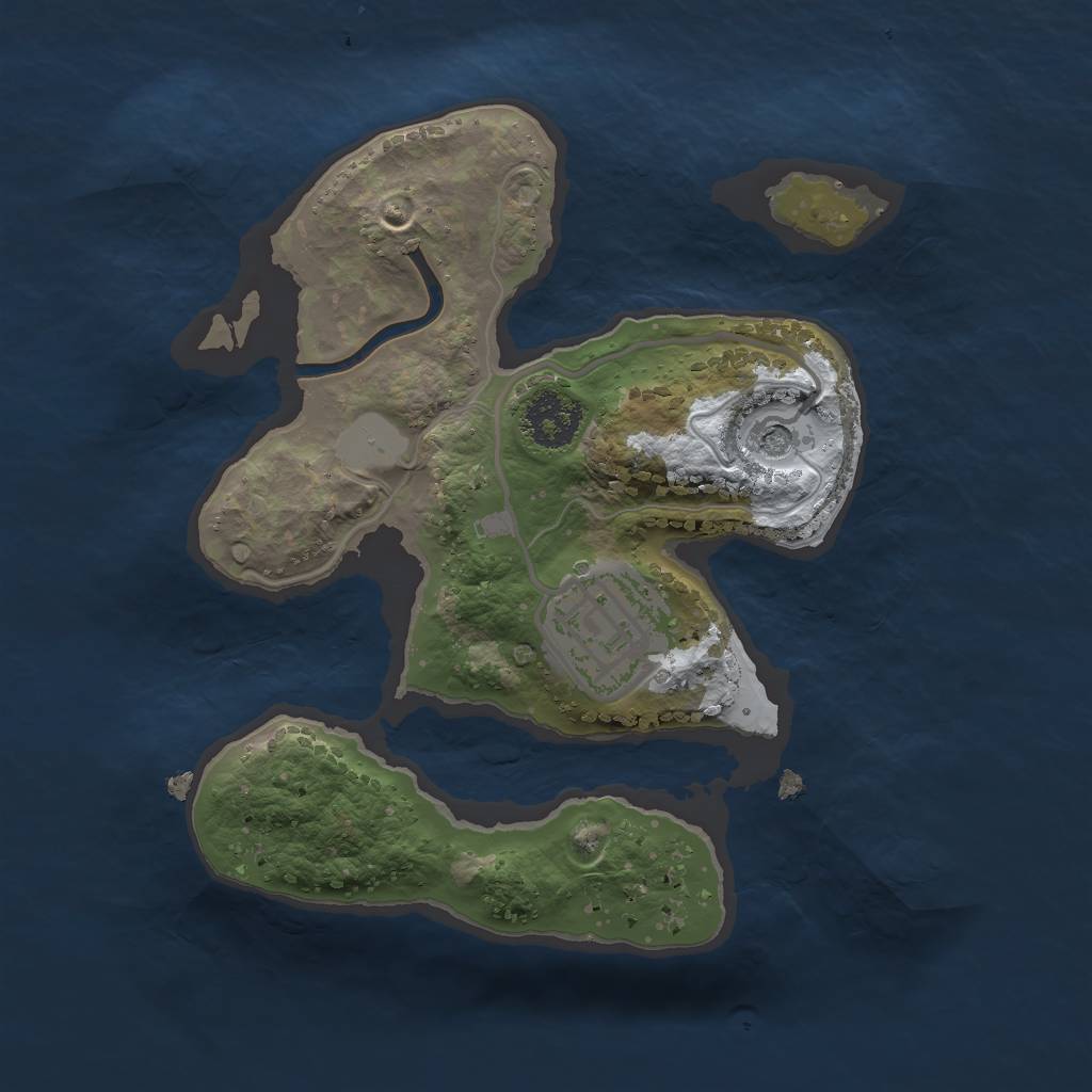 Rust Map: Procedural Map, Size: 2000, Seed: 6843648, 7 Monuments