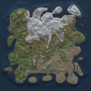 Thumbnail Rust Map: Procedural Map, Size: 4000, Seed: 1304127150, 19 Monuments