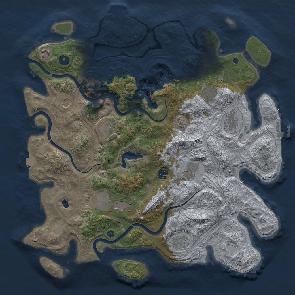 Rust Map: Procedural Map, Size: 4250, Seed: 85235746, 16 Monuments