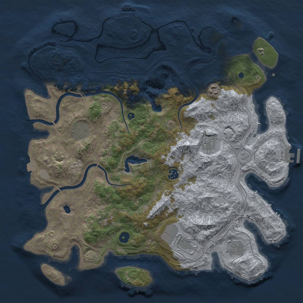 Rust Map: Procedural Map, Size: 4250, Seed: 85235746, 14 Monuments