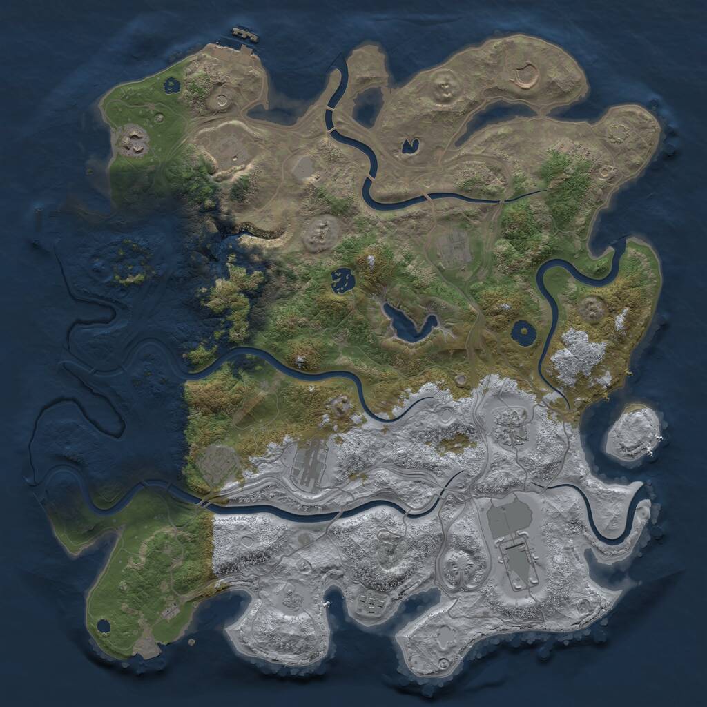 Rust Map: Procedural Map, Size: 4250, Seed: 337086077, 16 Monuments