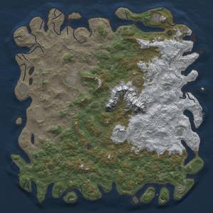 Thumbnail Rust Map: Procedural Map, Size: 6000, Seed: 8004899, 20 Monuments