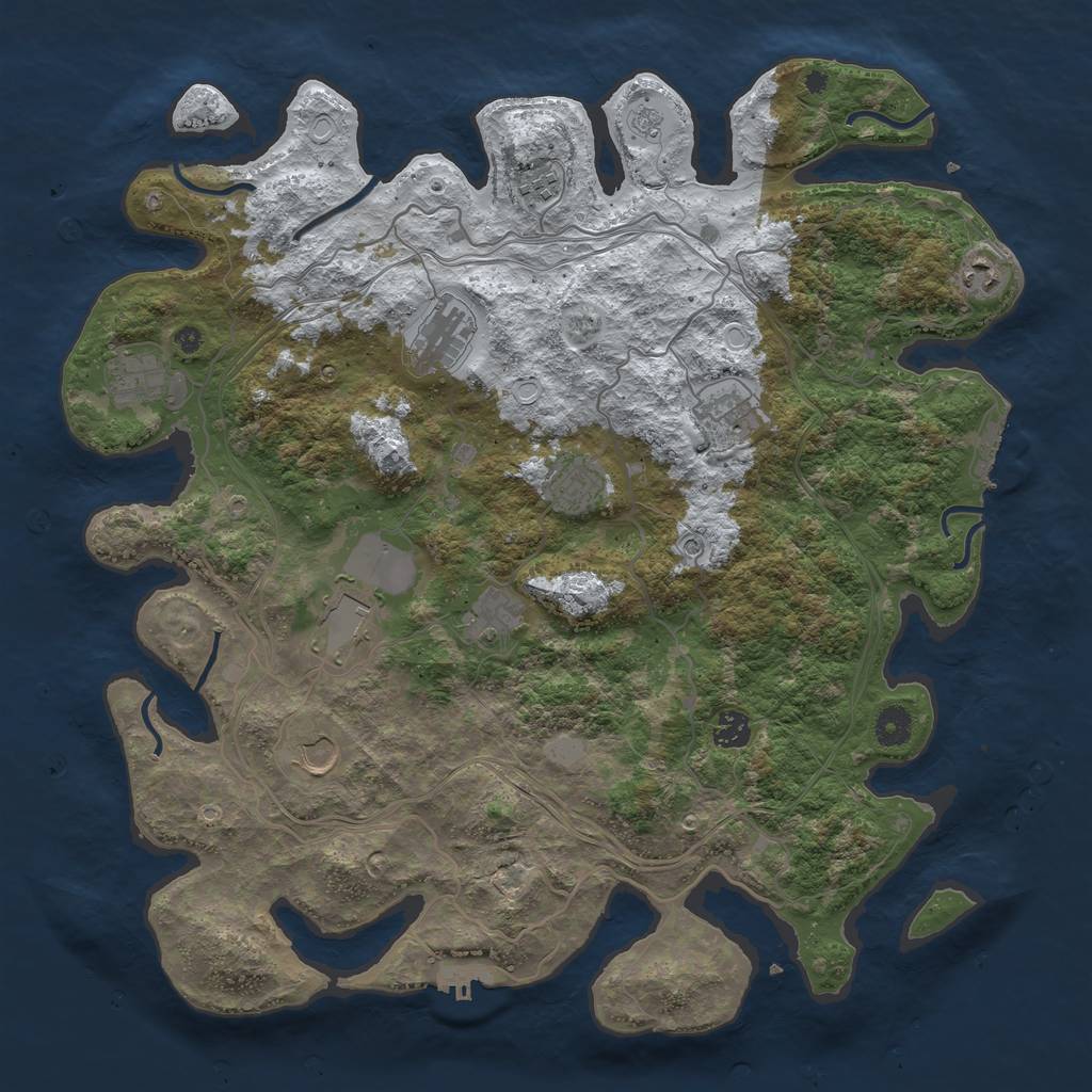 Rust Map: Procedural Map, Size: 4250, Seed: 78234902, 19 Monuments