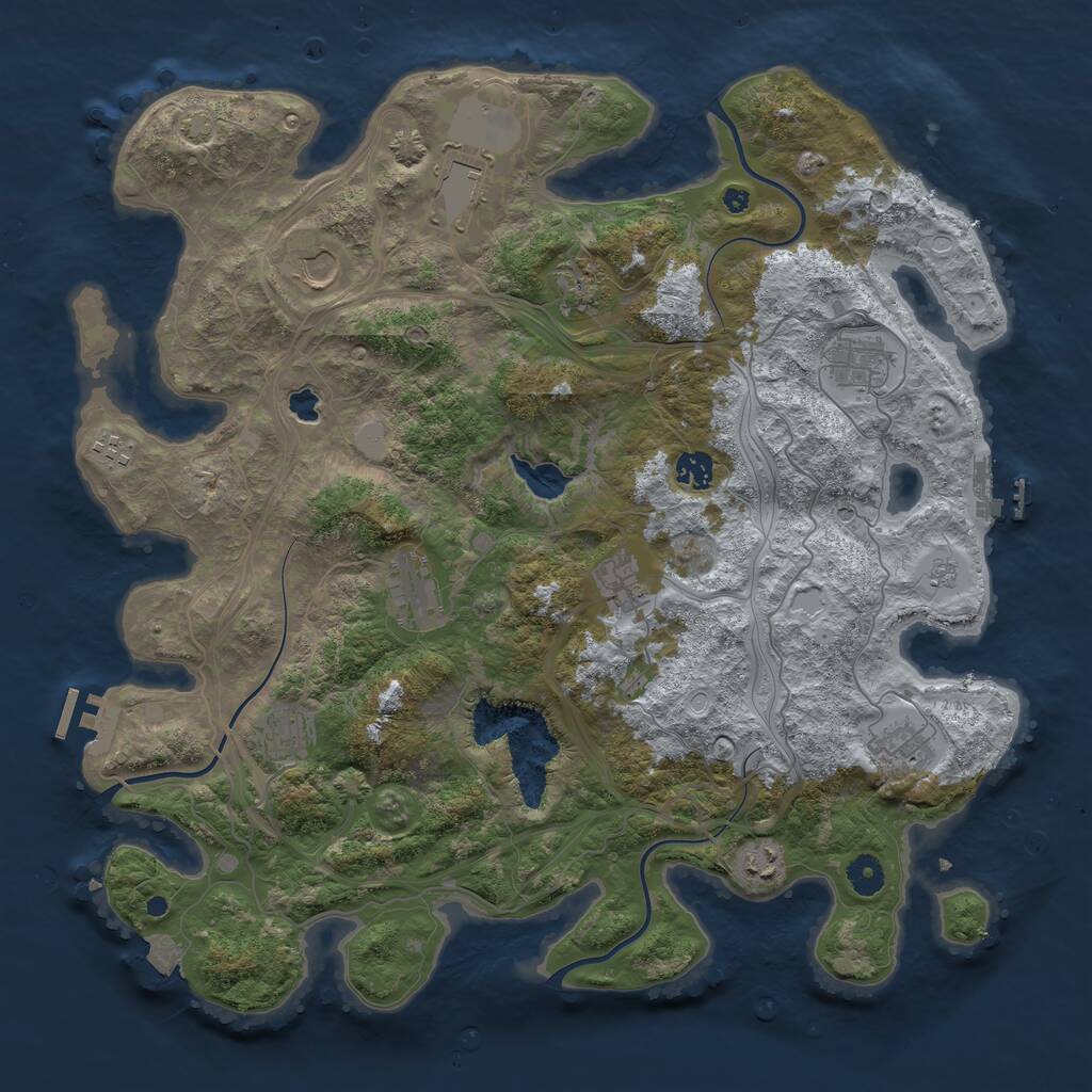 Rust Map: Procedural Map, Size: 4250, Seed: 435050405, 17 Monuments