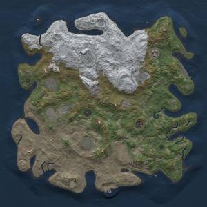 Thumbnail Rust Map: Procedural Map, Size: 4100, Seed: 3445566, 19 Monuments