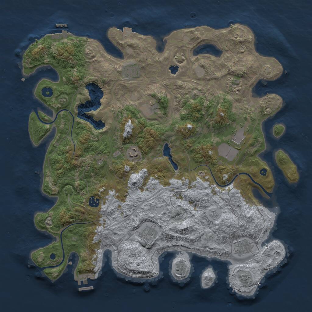 Rust Map: Procedural Map, Size: 4250, Seed: 1506931329, 15 Monuments