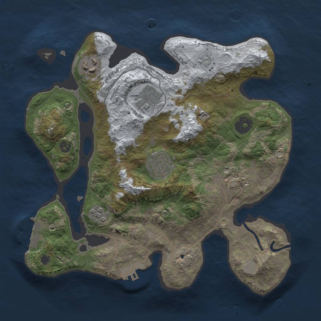 Rust Map: Procedural Map, Size: 2800, Seed: 5111220, 13 Monuments