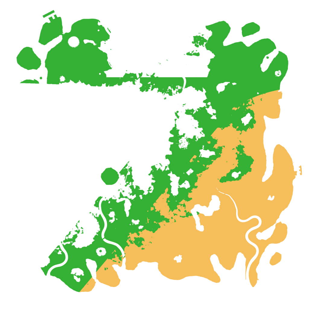 Biome Rust Map: Procedural Map, Size: 5000, Seed: 19771985