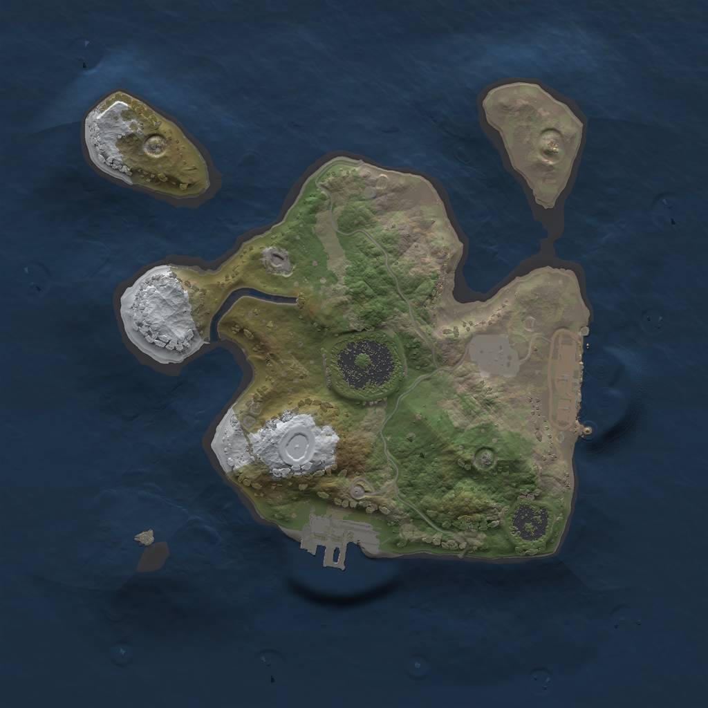 Rust Map: Procedural Map, Size: 2000, Seed: 29939, 7 Monuments