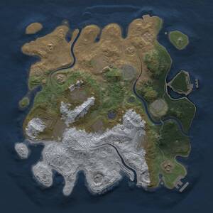 Thumbnail Rust Map: Procedural Map, Size: 3600, Seed: 372, 17 Monuments