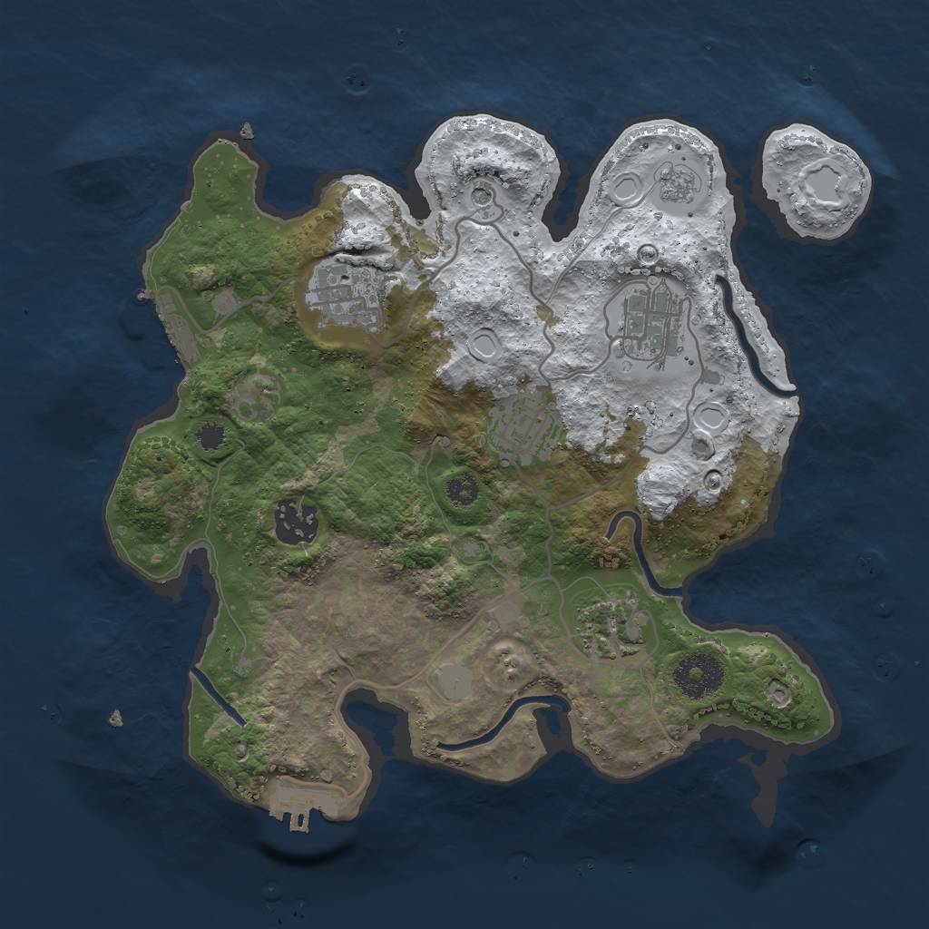 Rust Map: Procedural Map, Size: 3000, Seed: 99, 14 Monuments