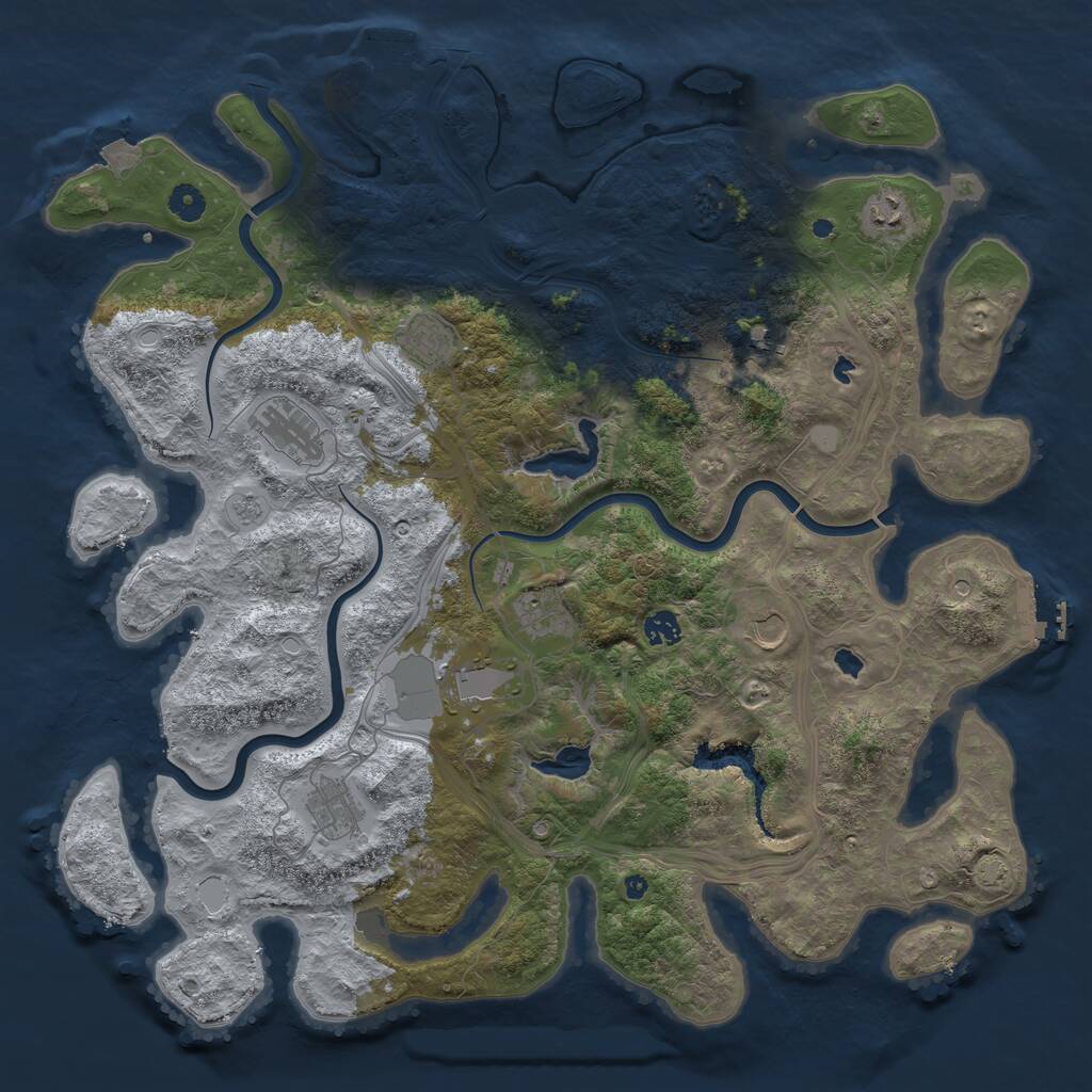 Rust Map: Procedural Map, Size: 4500, Seed: 3215008, 15 Monuments