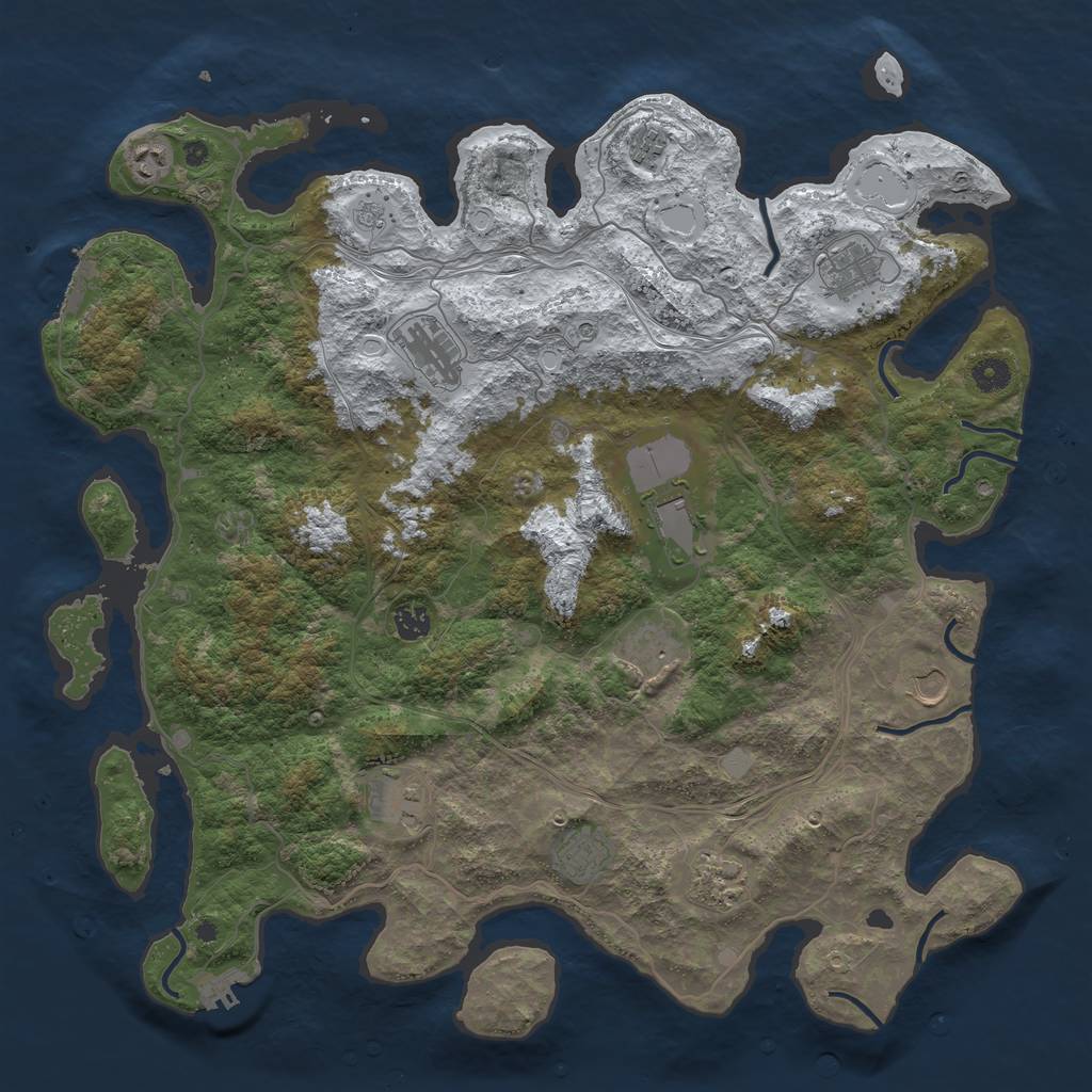 Rust Map: Procedural Map, Size: 4500, Seed: 3032023, 20 Monuments